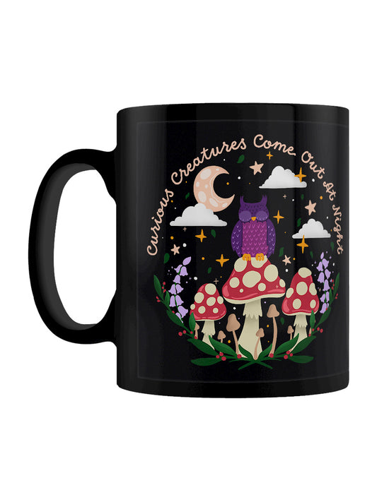 Forest Friends Curious Creatures Black Mug