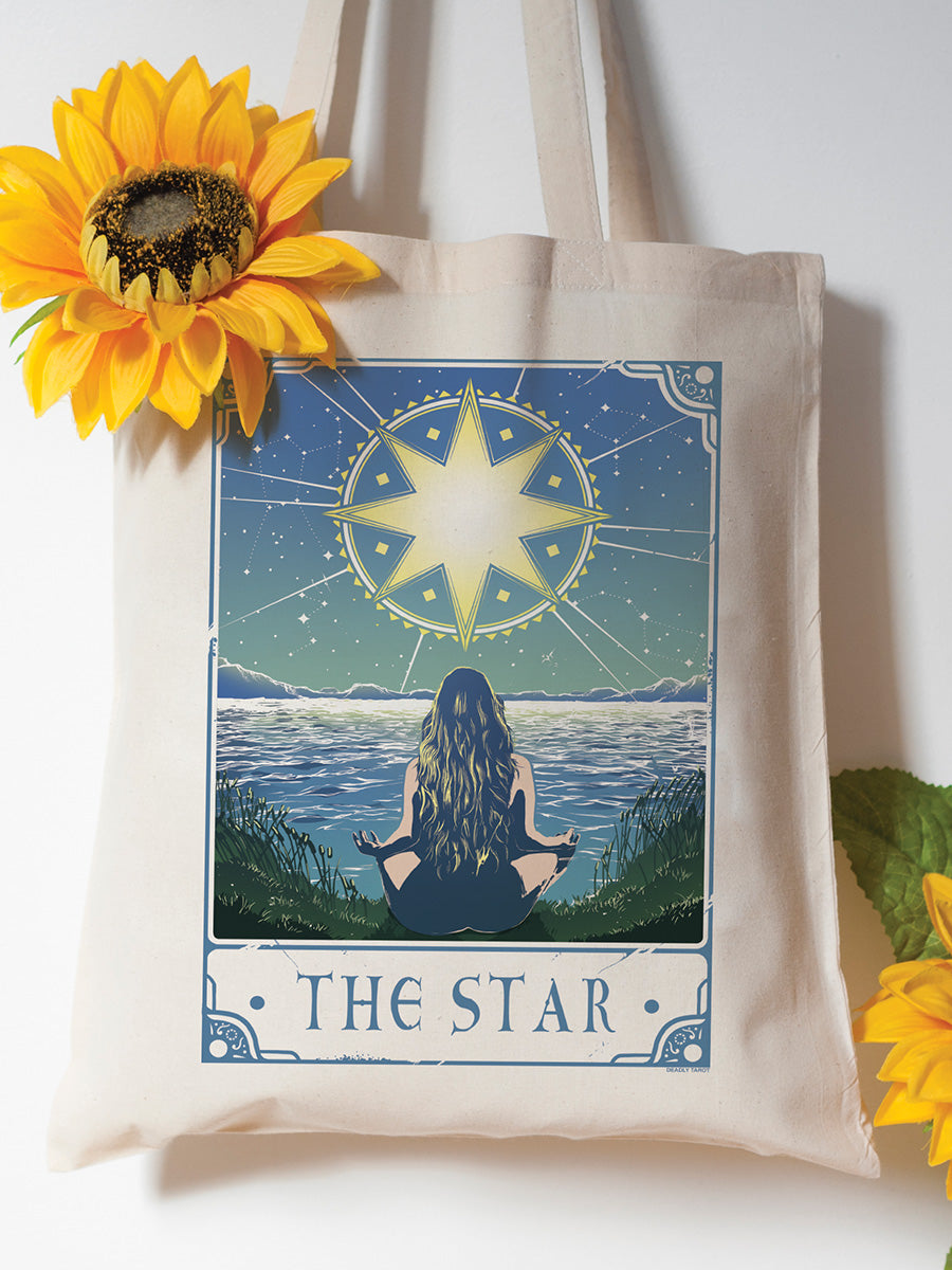 Deadly Tarot Awakening - The Star Cream Tote Bag