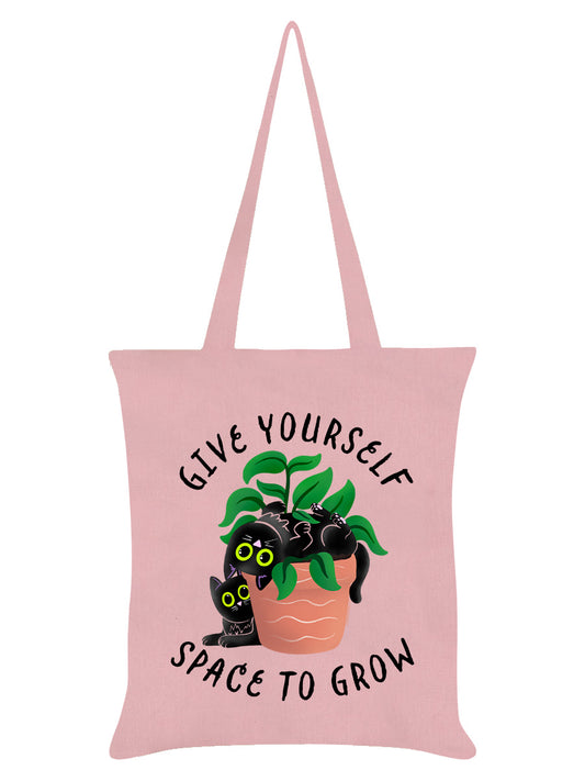 Give Yourself Space To Grow Light Pink Tote Bag