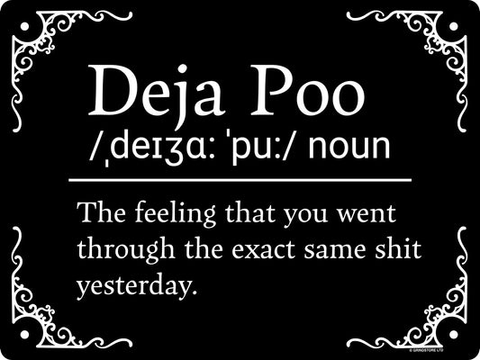 Deja Poo Definition Mini Tin Sign