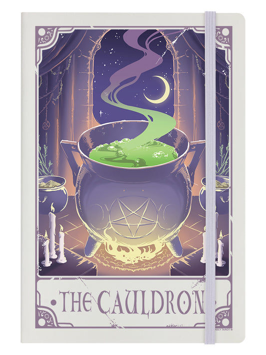 Deadly Tarot Awakening - The Cauldron Cream A5 Hard Cover Notebook
