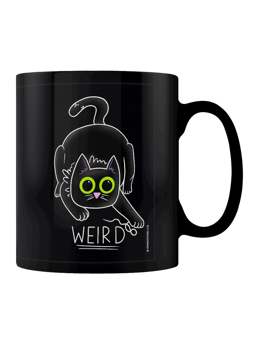 Weird Kitten Black Mug