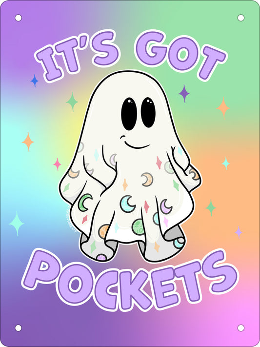 Galaxy Ghouls It's Got Pockets Mini Tin Sign