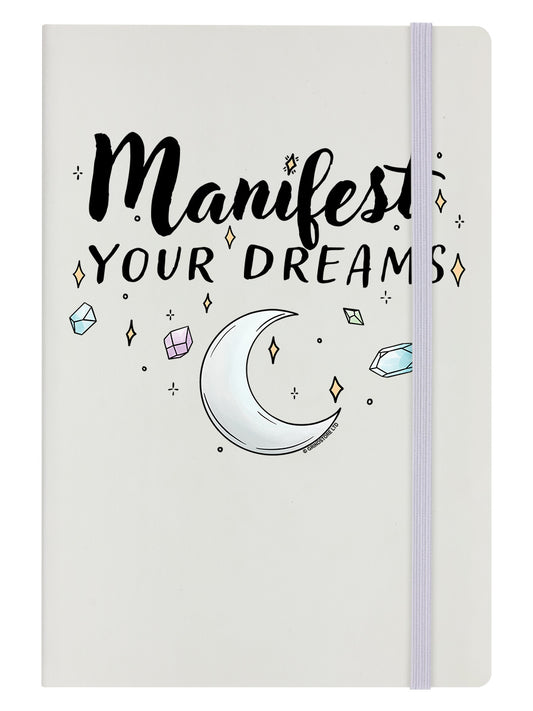 Manifest Your Dreams Cream A5 Hard Cover Notebook