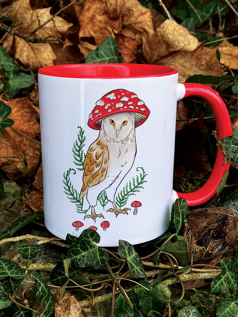 Foraging Familiars Owl Red Inner 2-Tone Mug