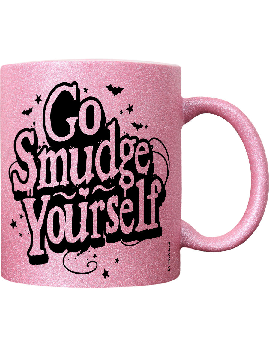 Go Smudge Yourself Pink Glitter Mug