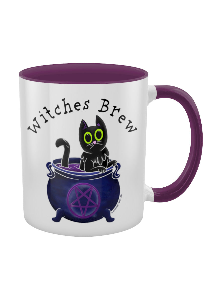 Witches Brew Shadow Kitten Purple Inner 2-Tone Mug