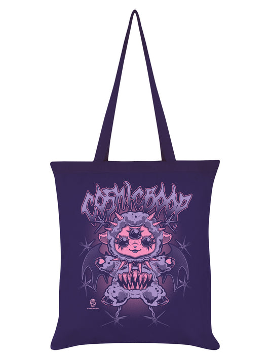 Cosmic Boop Fluffy Purple Tote Bag